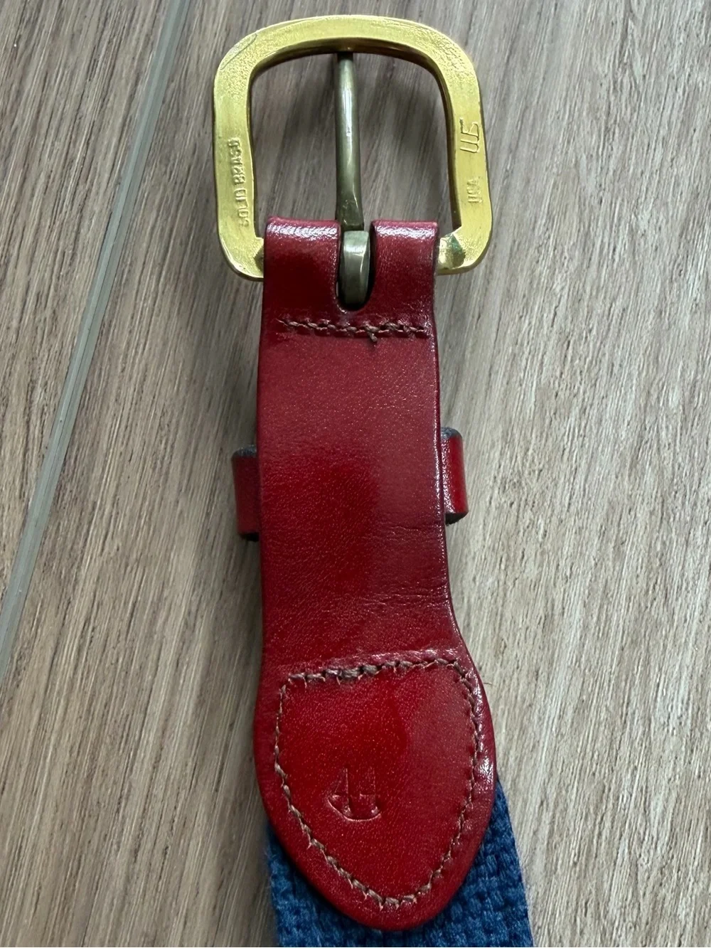 Leather Man Limited Navy Blue Fish Belt size 44